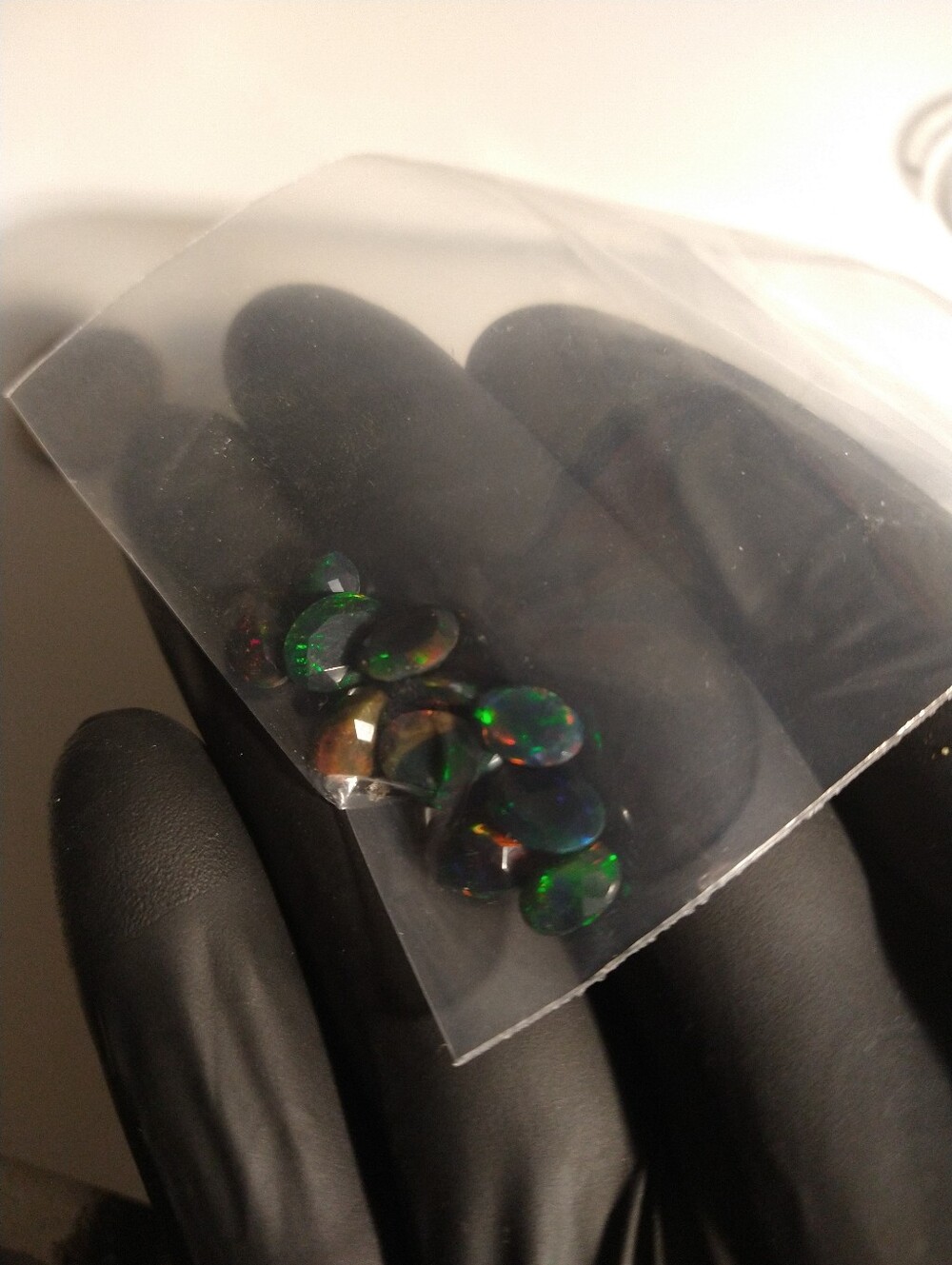 Discounted 10 Carats Natural Smoked Black Faceted Opal Gemstones